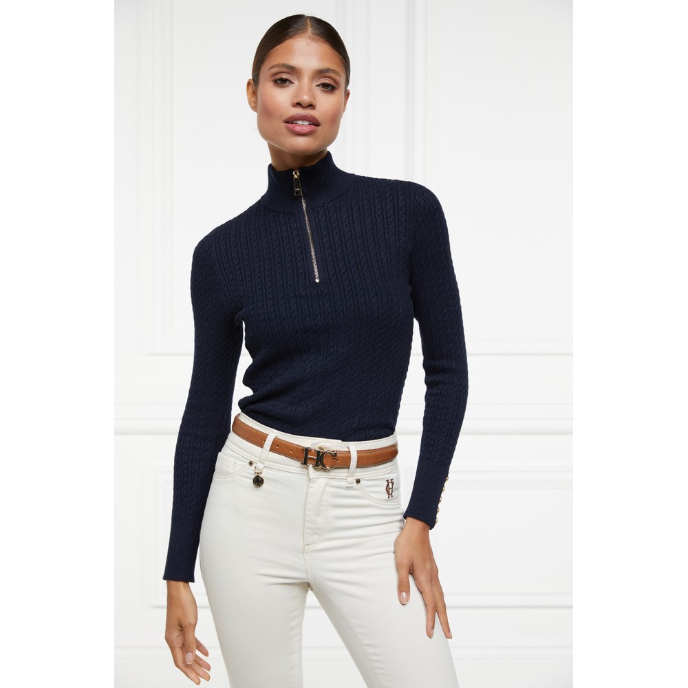 Ava Half Zip Knit Jumper