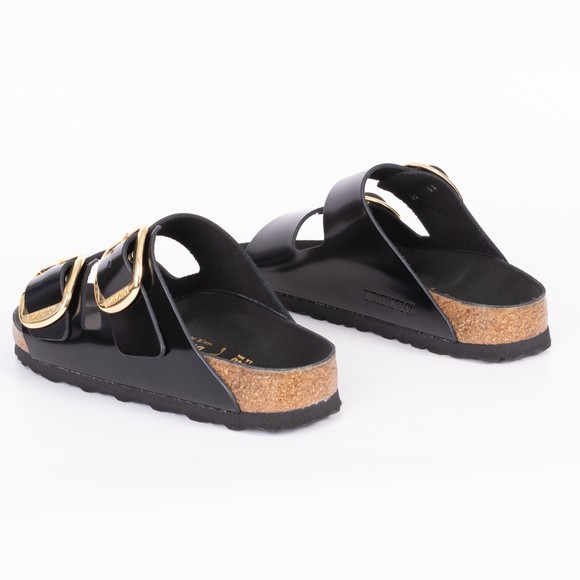 Birkenstock Womens Black Arizona Big Buckle Natural Leather Sandal main image