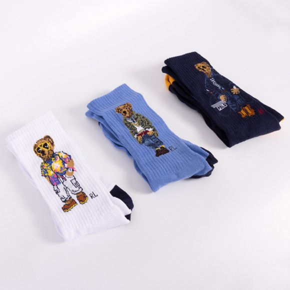Polo Ralph Lauren Mens Blue Shade Bear Sock Gift Box #2