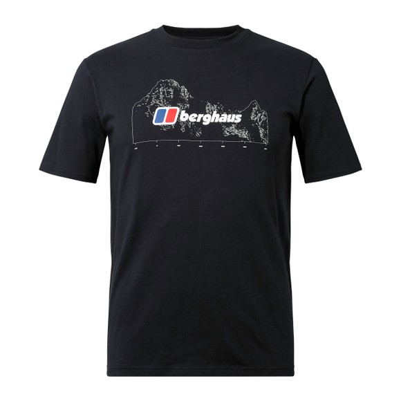 berghaus Mens Black Mountain Width T-Shirt #1