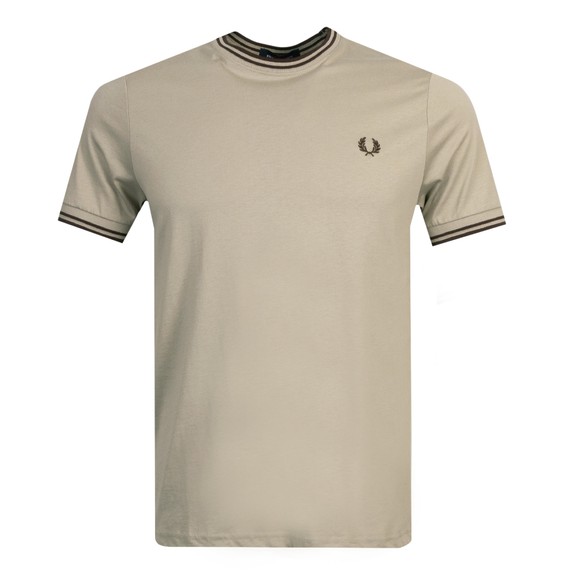 Fred Perry Mens Grey Twin Tipped T-Shirt main image