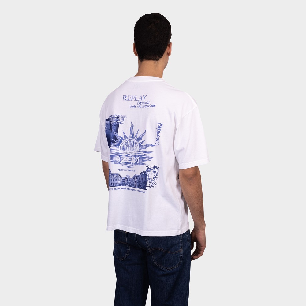 Replay Graphic Logo Shirt Heren
