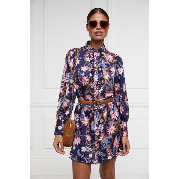 Holland Cooper Womens Blue Isla Mini Dress #1