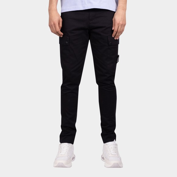 Ma.Strum Mens Black Tapered Cargo Pant main image