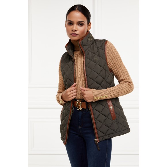 Holland Cooper Womens Green Country Quilted Gilet #2