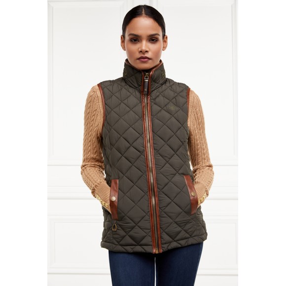 Holland Cooper Womens Green Country Quilted Gilet #4