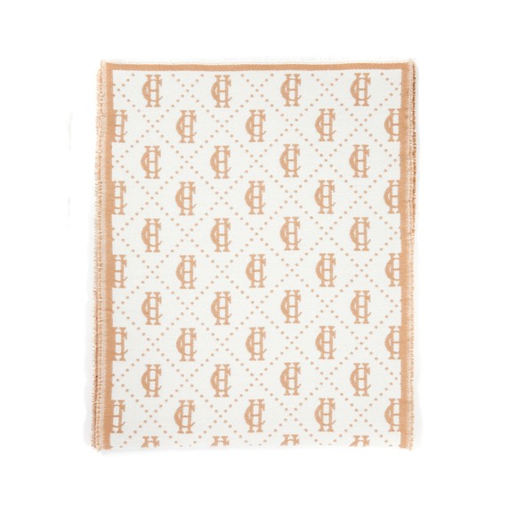 Holland Cooper Womens Beige Lightweight Monogram Scarf #4