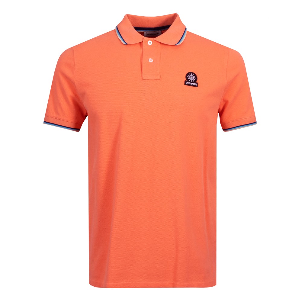 Tipped Badge Logo Polo Shirt