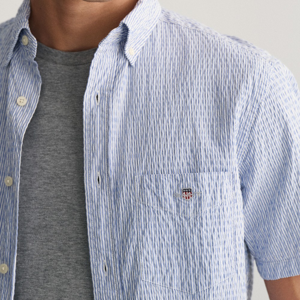 Gant Seersucker Stripe SS Shirt | Masdings