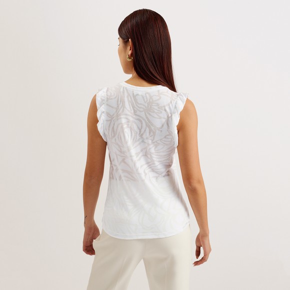 Ted Baker Womens White IIlaa Frill Sleeve Top main image