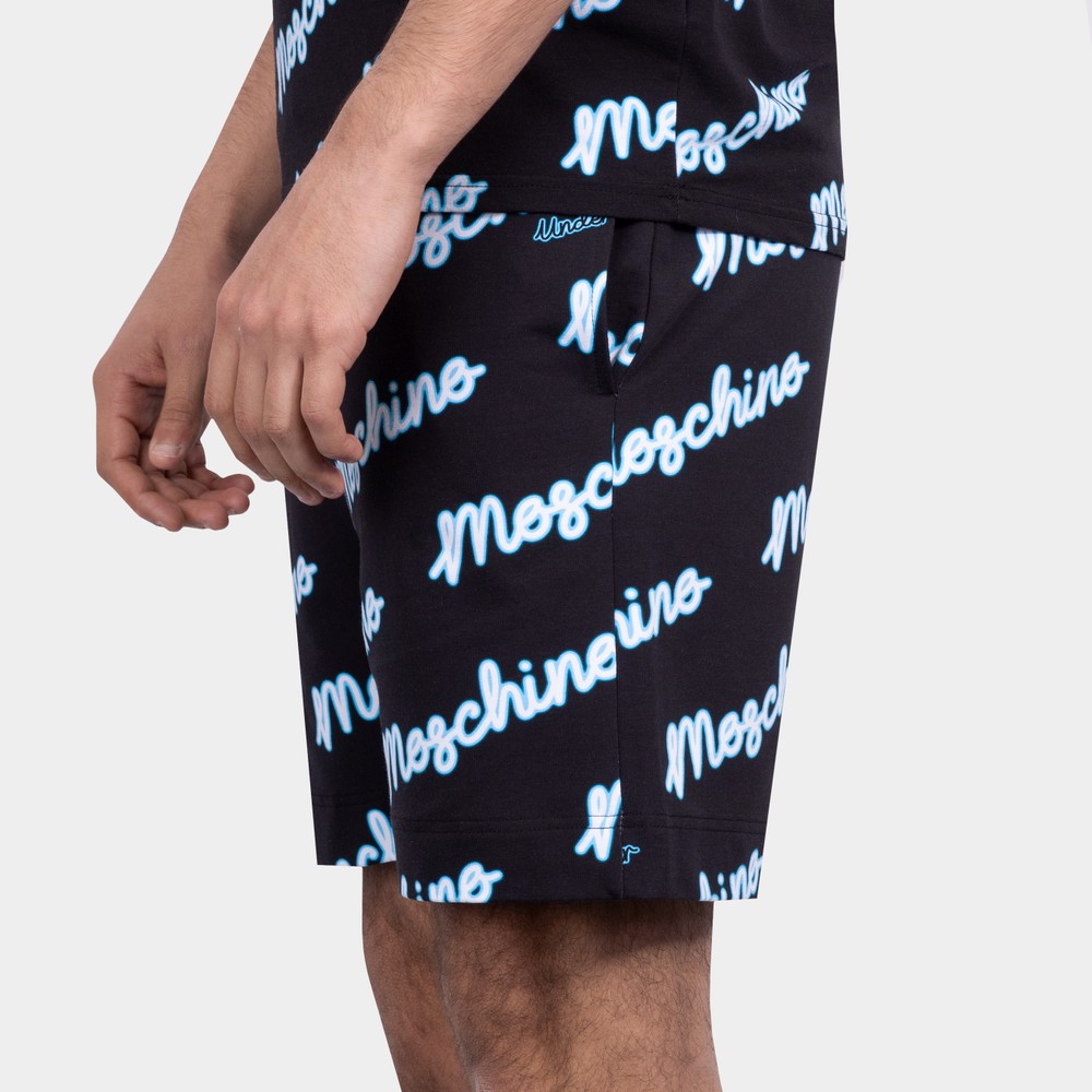 Maillot De Bain Homme MOSCHINO - Taille 34 (50 IT) - Bleu - Logo Signature - Neuf Avec étiquettes