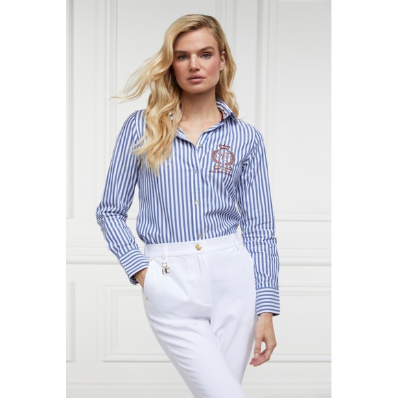 Holland Cooper Womens Blue Classic Button Down Shirt  #2