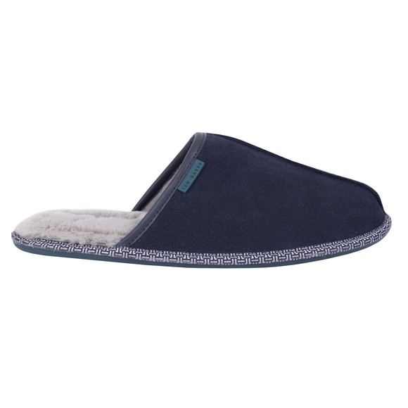 Ted Baker Mens Blue Peterr Suede Mule Slipper main image