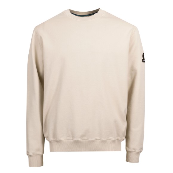 Sandbanks Mens Beige Logo Badge Sweatshirt main image