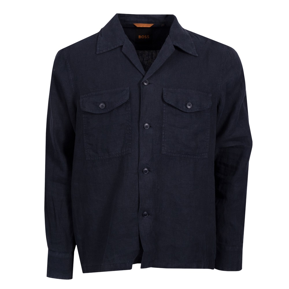Linen Cuban Collar Overshirt