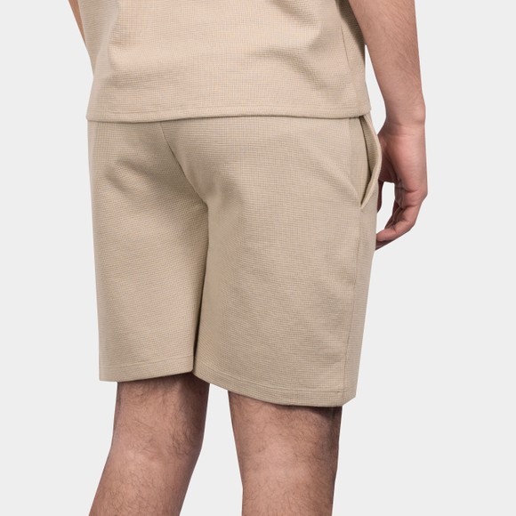 BOSS Mens Beige Waffle Shorts main image