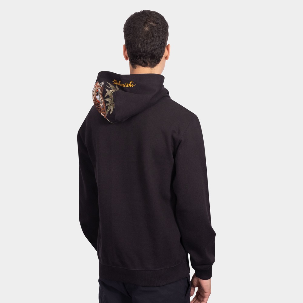 トップス MAHARISHI SWEAT Maharishi Pearl Tiger Hooded Sweat Black | SNEAKERBOX