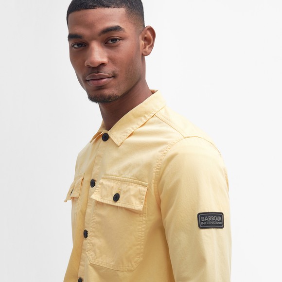 Barbour International Mens Yellow Adey Overshirt #3