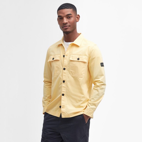 Barbour International Mens Yellow Adey Overshirt #2