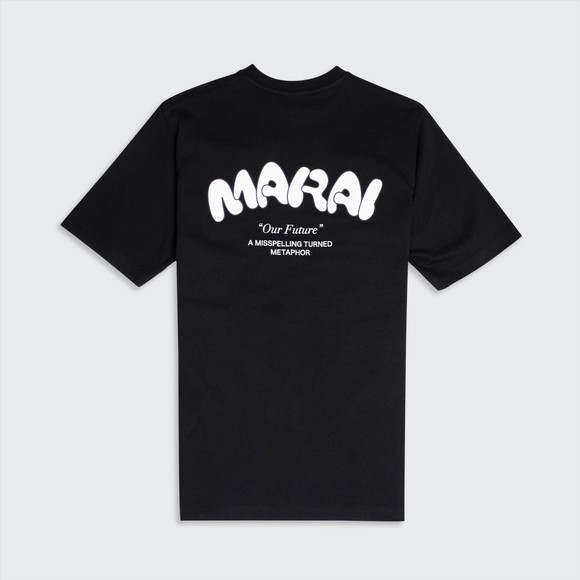 Marai Mens Black Bubble Print T Shirt