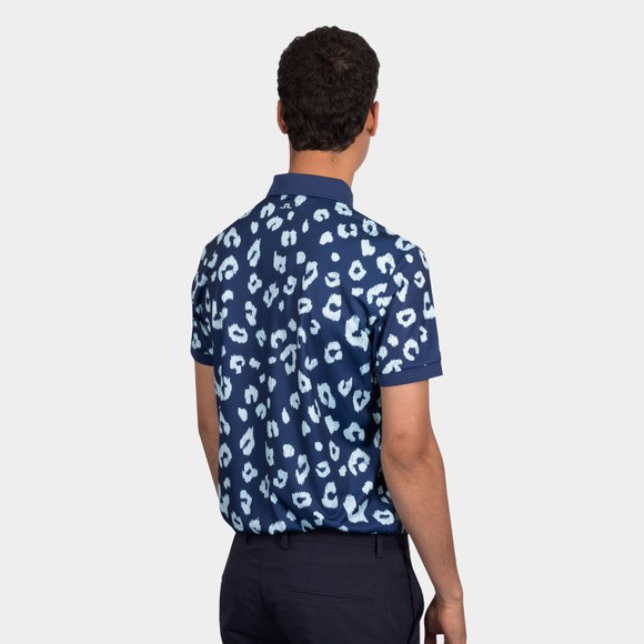 J.Lindeberg Mens Blue Tour Tech Regular Fit Print Polo Shirt #4