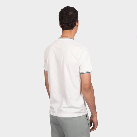 Fred Perry Mens White Twin Tipped T-Shirt #4