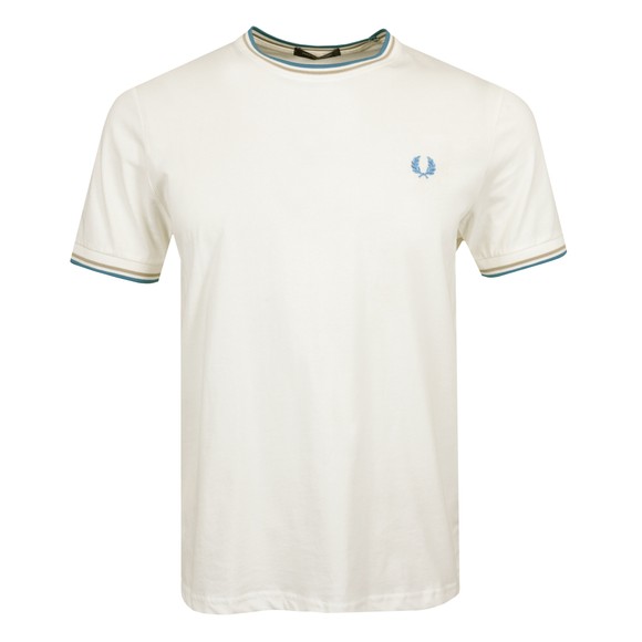 Fred Perry Mens White Twin Tipped T-Shirt #1