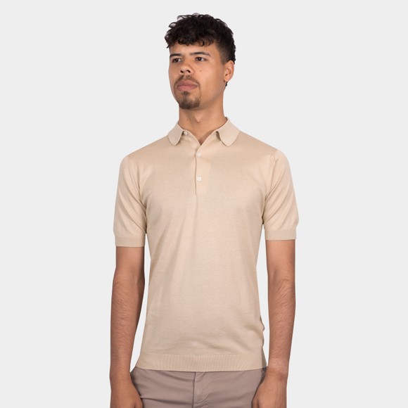 John Smedley Mens Off-White Adrian SS Polo Shirt #2