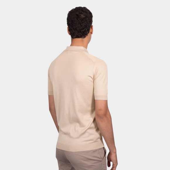 John Smedley Mens Off-White Adrian SS Polo Shirt #4
