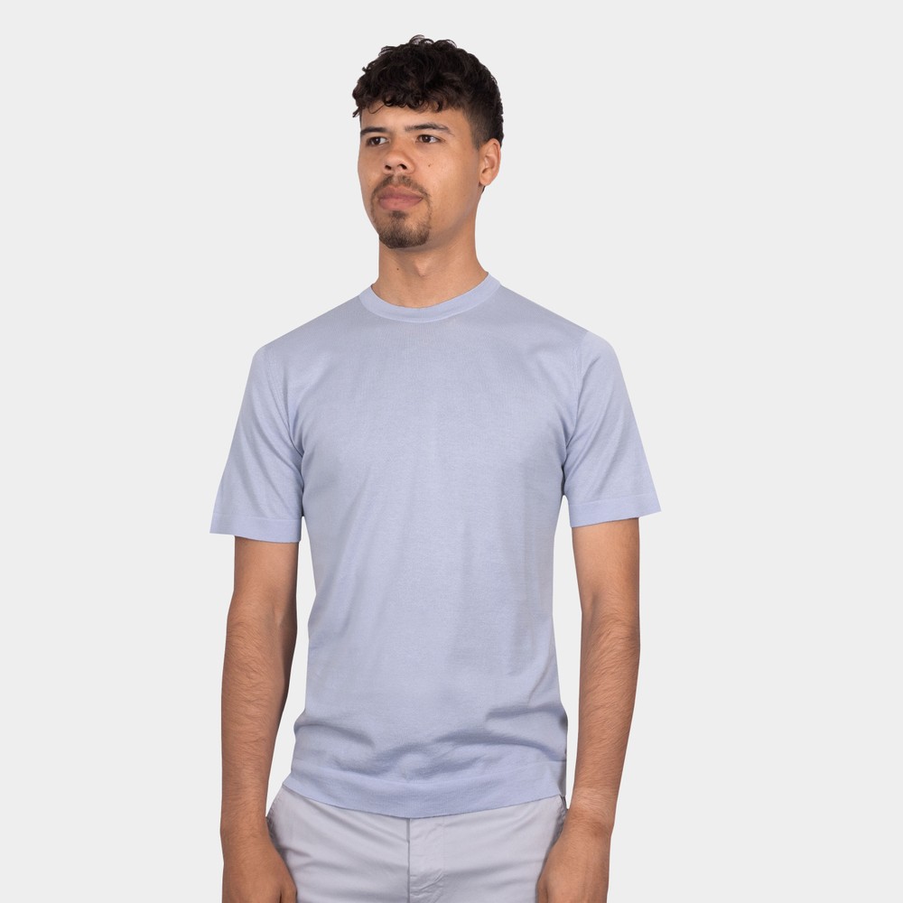 Tシャツ・カットソー JOHN SMEDLEY Men T Shirts LORCA WHITE Lorca - John Smedley's Sea Island Cotton T-Shirt | John