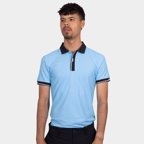 J.Lindeberg Mens Blue Bay Slim Polo Shirt #3