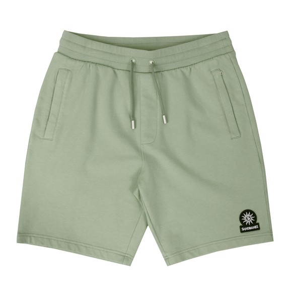 Sandbanks Mens Green Badge Logo Sweatshort #1