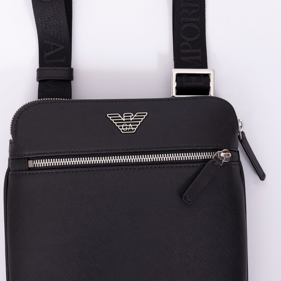 Emporio Armani Mens Black Flat Messenger Bag main image