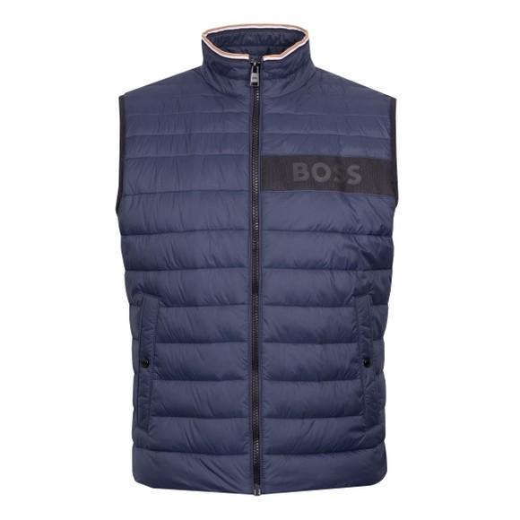 BOSS Mens Blue Formal Darolan Gilet #1