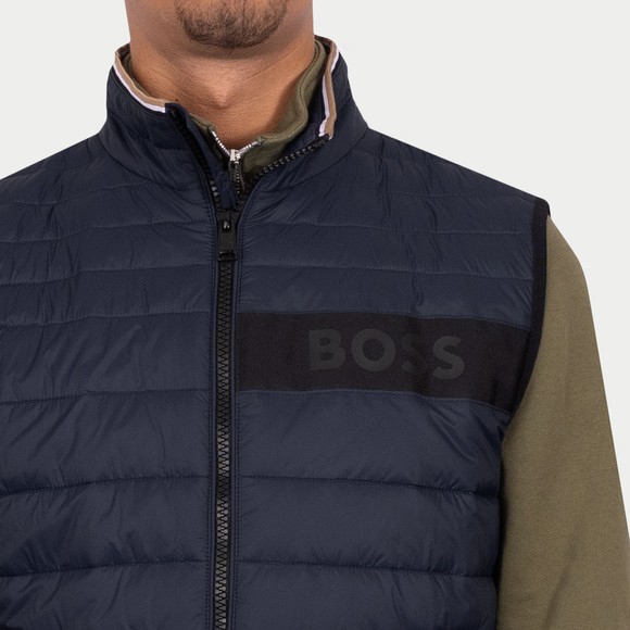 BOSS Mens Blue Formal Darolan Gilet #3