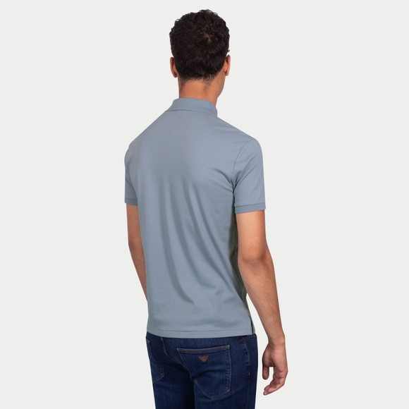 Polo Ralph Lauren Mens Blue Custom Slim Fit Pima Polo Shirt #4