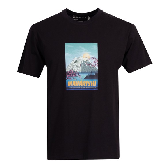 Maharishi Mens Black Fuji Blossom Print T Shirt main image