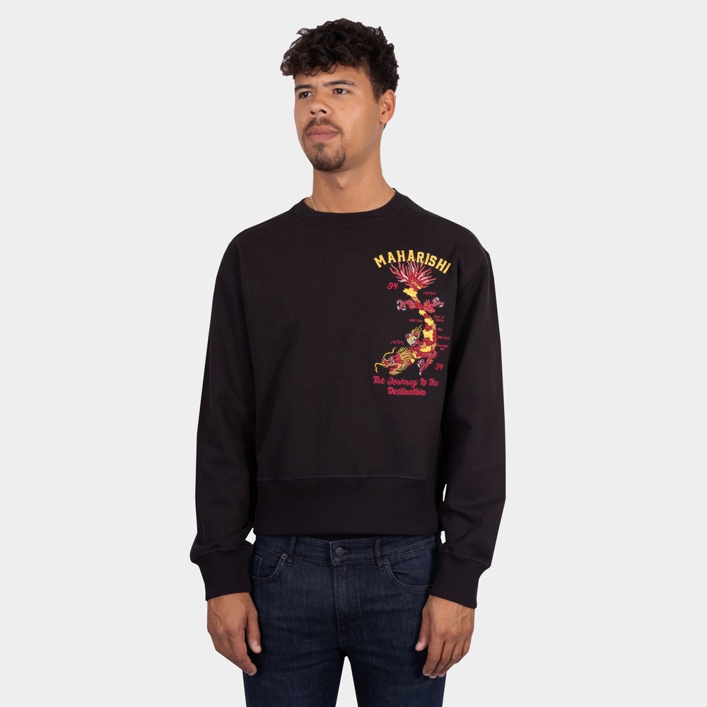 トップス MAHARISHI SWEAT Abundance Dragon Crew Sweat – Black - Uncle Otis