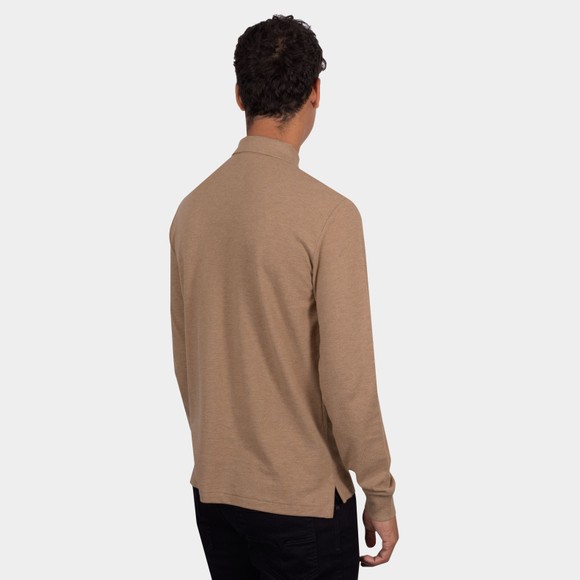 Polo Ralph Lauren Mens Brown Long Sleeve Custom Slim Polo #4