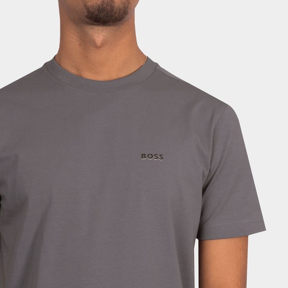 BOSS Mens Grey Athleisure Tee Stretch T Shirt #2