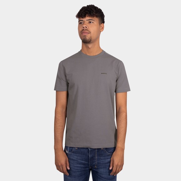 BOSS Mens Grey Athleisure Tee Stretch T Shirt #3