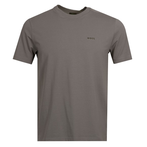 BOSS Mens Grey Athleisure Tee Stretch T Shirt #1