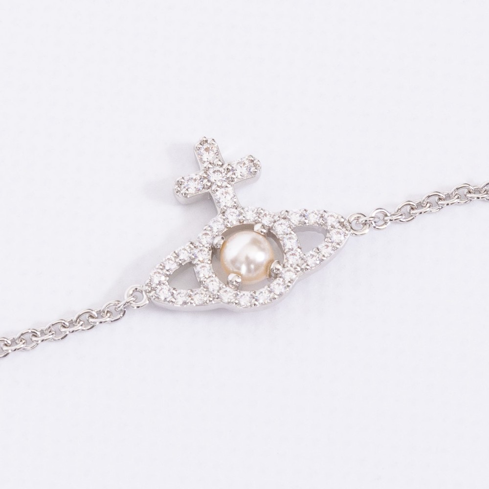 Vivienne Westwood Olympia Pearl Chain Bracelet, view 1