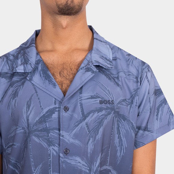 BOSS Mens Blue Zen Beach Shirt #3