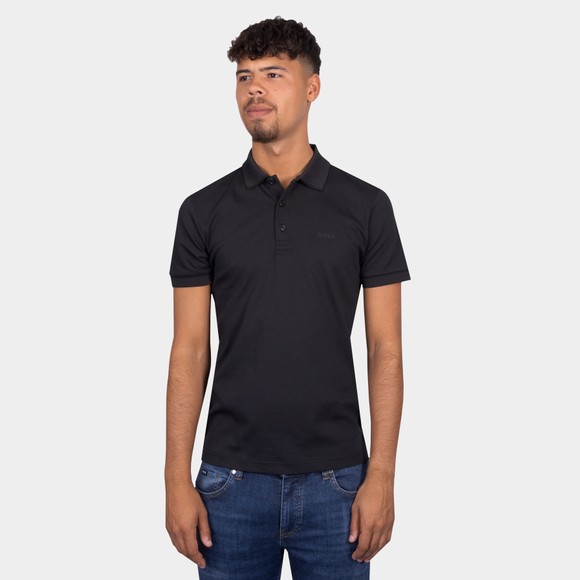 BOSS Mens Blue Athleisure Paule Luxury Cotton Polo Shirt main image