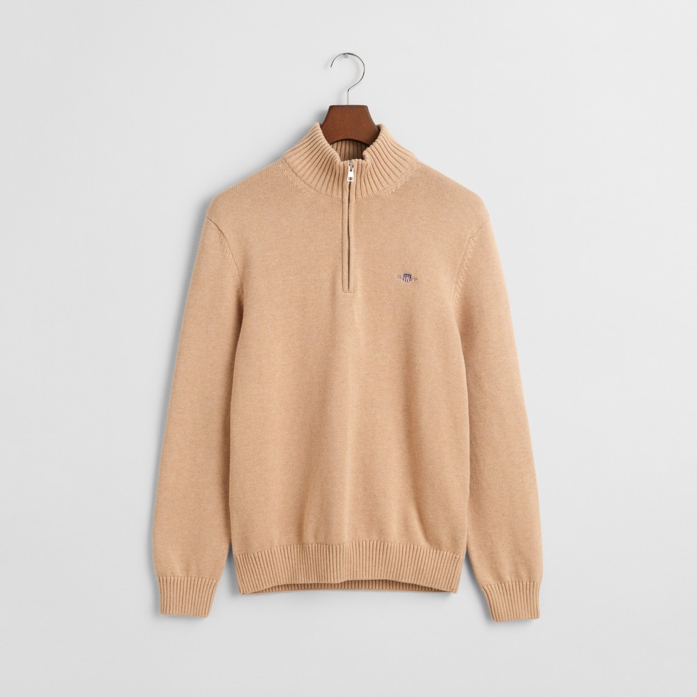 Cotton Half Zip Jumper