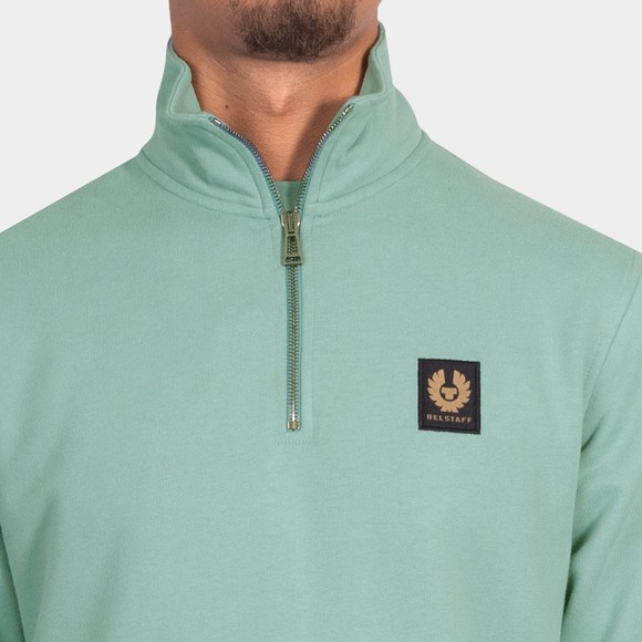 Belstaff Mens Turquoise Half Zip Sweatshirt main image