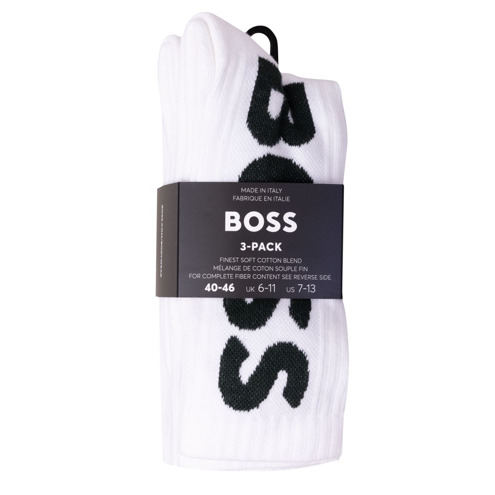 3 Pack Rib Logo Socks