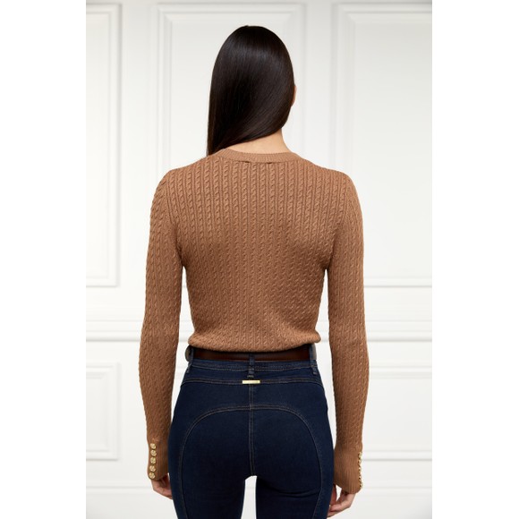 Holland Cooper Womens Brown Princeton Crew Neck Knit main image