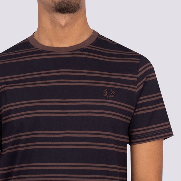 Fred Perry Mens Blue Sport Fine Stripe T-Shirt main image
